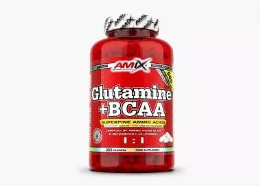 Glutamina y BCAA En Cápsulas Glutamine + BCAA Amix®